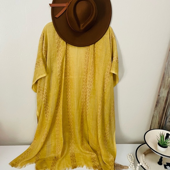 Pink | Yellow | Sage Textured Oversized Kimono Cover Up - Picture 1 of 13